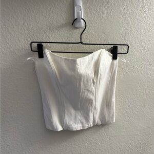 White Corset Bustier Top With Boning Size S Prologue Y2K Bridal Baddie